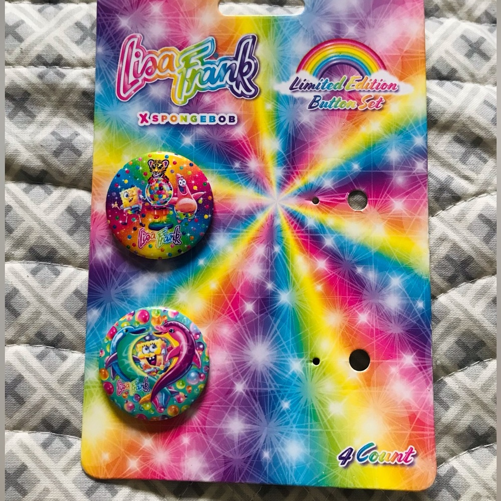Rare Lisa Frank x SpongeBob Collaboration Pins